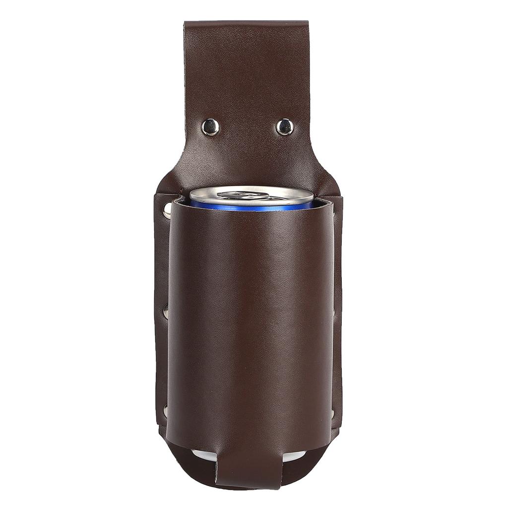 Wine Bottle Sleeve Portable PU Leather Beer Bottle Holder Storage Bag for Outdoor Hiking Camping