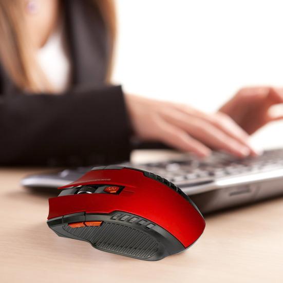 2.4G Wireless 6 Auto Sleep Optical Keys 1600DPI Gaming Mouse Mice for PC