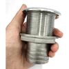 keehui 316 Stainless Steel Durable Combo Stainless Steel Thru-Hull Fitting w/Nut with Custom Gasket Boat Plumbing Fittings for Boats, Yachts, Marine