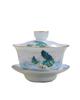 Chaxun Celadon Mutton Fat Jade Porcelain Sancai Gaiwan Tea Set
