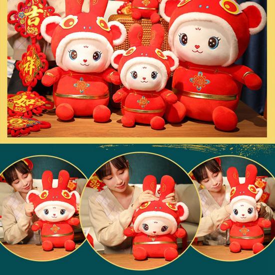 Изысканное украшение в виде куклы-кролика, очаровательная плюшевая игрушка в виде кролика, плюшевое животное, новогодний талисман для дома 2023 года