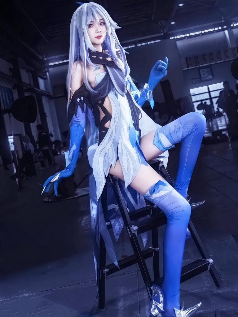 [NOKIJP] Genshin Impact Cosplay Skark Cosplay Costume, Skark Cosplay, Tartaglia's Master, Genshin Impact (Skark, XXL)