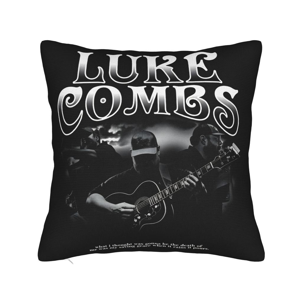 L-Lukes Combss Country Music Pillow Cover Graphic Cushion Cover Novelty Pillow Case For Living Room Chair