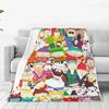 Фланелевое одеяло Southpark Collage Мультфильм Аниме Забавное плед для дома 150*125см Кусок ковра