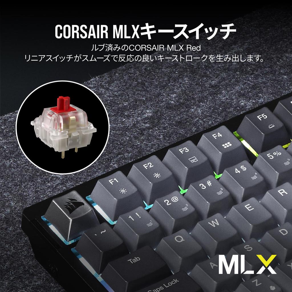 CORSAIR K65 PLUS Беспроводная Игровая 82 CORSAIR Красные Линейные Медиа Японская Клавиатура, 75% Клавиатура, Клавиши, Переключатели, Сменные, Поворотный Переключатель, Раскладка,