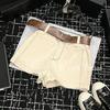 Pure White New Style Designer Niche Retro Sweet and Cool Versatile Denim Shorts for Women