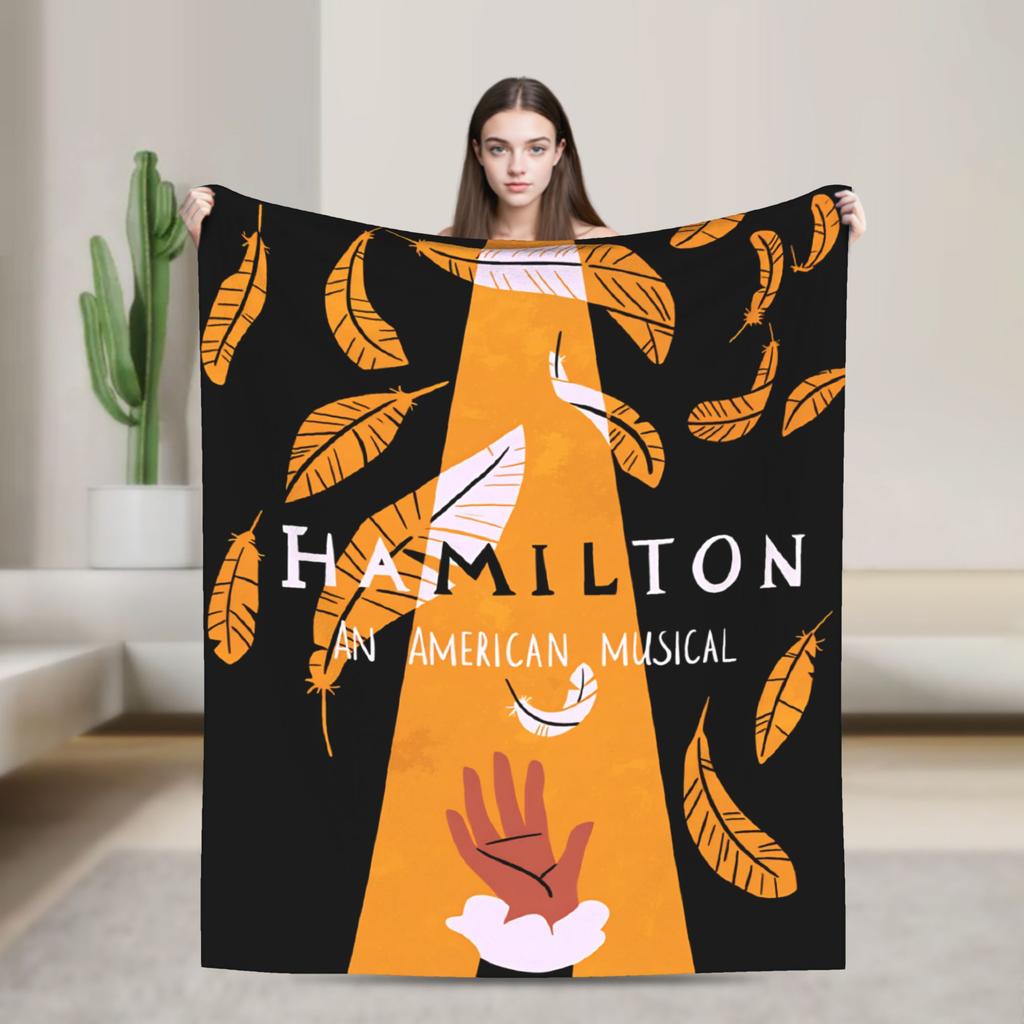 Hamiltons the Musical Blanket Quality Warm Soft  Bedding Throws Winter Picnic Couch Chair Funny Bedspread
