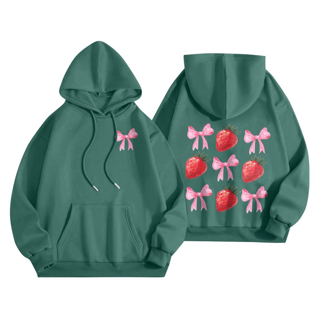 Толстовки для девочек-подростков с длинным рукавом и принтом букв, повседневные графические толстовки с капюшоном, пуловер с завязками, симпатичная толстовка большого размера