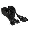 CORSAIR PCIe Gen 5 600W 12VHPWR Flat Cable for Fully Modular Power Black 12+4-Pin Type-4 Supplies, (CP-8920284)