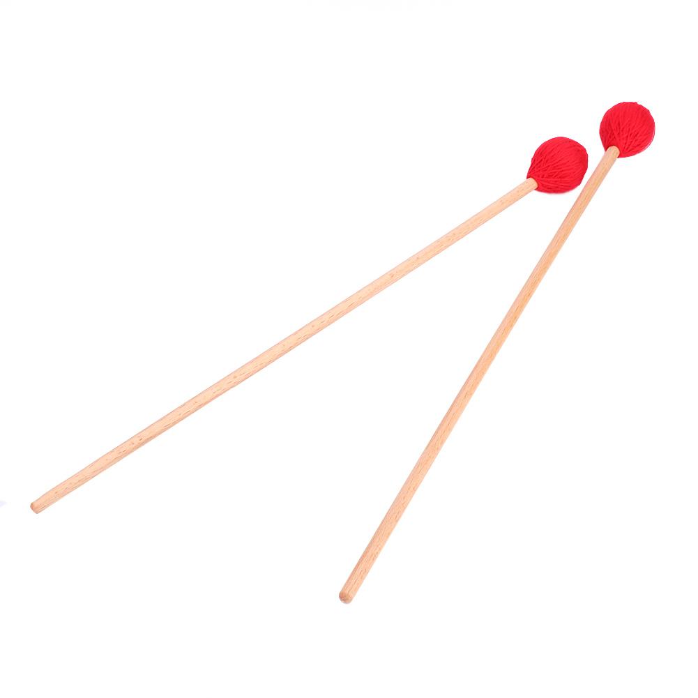 1 пара палочек для маримбы с пряжевой головкой и гладкими ручками для музыкантов среднего уровня