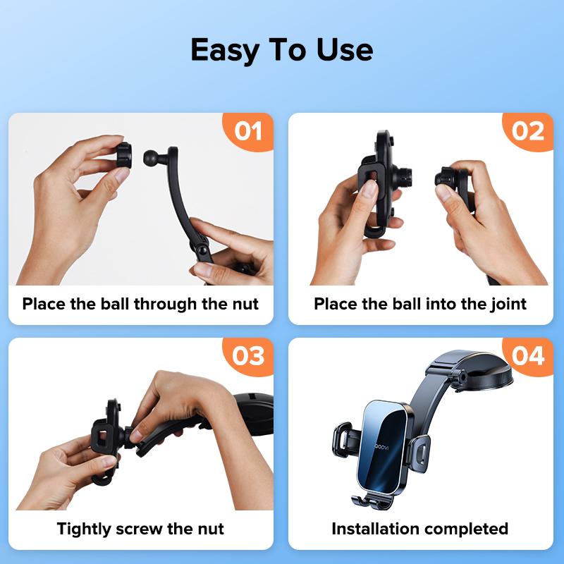 QOOVI Автомобильный держатель для телефона, подставка для крепления на приборной панели, универсальный держатель для мобильного телефона, поддержка GPS для iPhone 14 13 Pro, Samsung, Xiaomi, Huawei