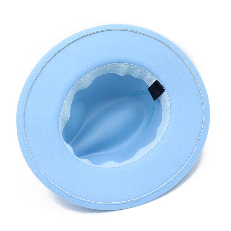 Федора с широкими полями в европейско-американском стиле с бантом: Модная унисекс джазовая шляпа