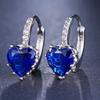 EMMAYA Cute Love Heart Crystal Gold Stud Earrings Fashion CZ Rhinestone Jewelry Earrings For Women Brincos