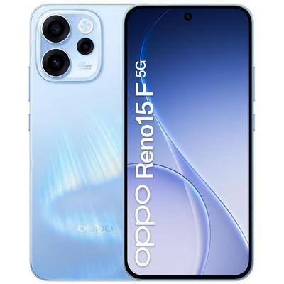 Смартфон 5G - OPPO Reno15 F - 8 ГБ ОЗУ - 256 ГБ - Aurora Blue - Ультраширокоугольная селфи-камера 50 МП - 6500 мАч - Очень хорошее состояние