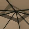 Gazebo with Post Covers 3 x 3 x 2.6 m Taupe 160 g m²