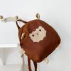 Cute Cartoon Lamb Canvas Backpack For Kindergarten Girls Breathable Lightweight School Bag