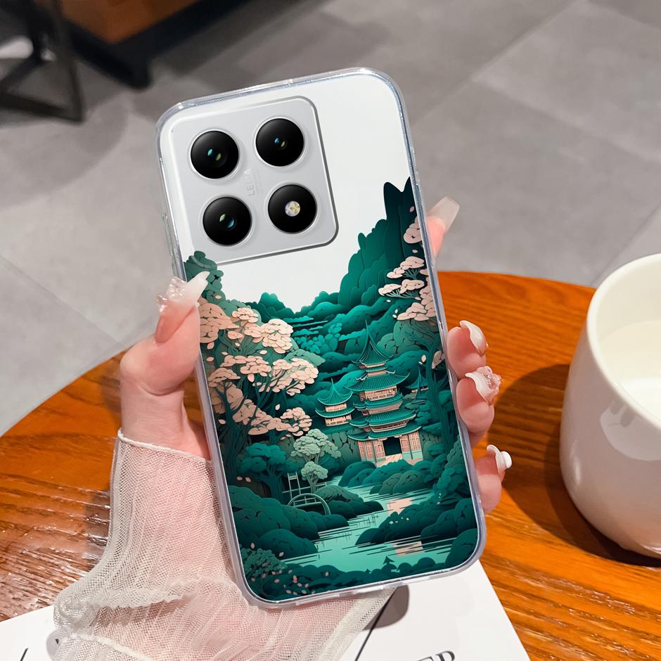 Чехол для Xiaomi 15T 15T Pro Милый Кот-Астронавт Защита от отпечатков пальцев Модный Прозрачный Корпус Для xiaomi15t 15tpro Защита