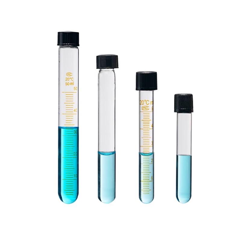 Leigu Graduated Screw-Cap Glass Test Tube