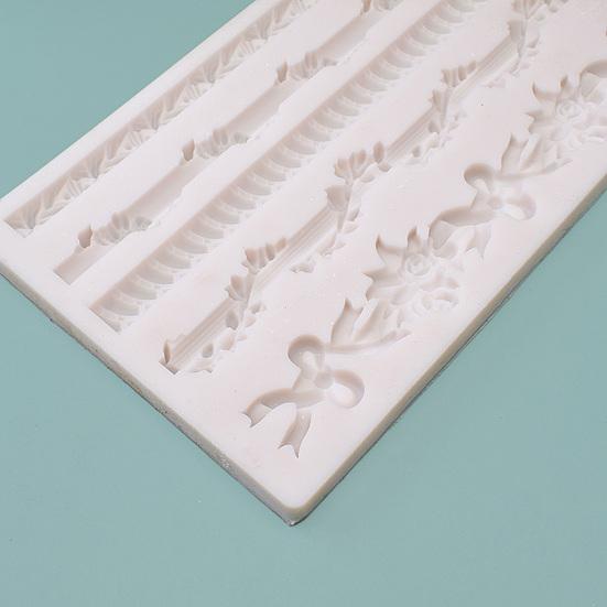 Mold Easy To Release Reused Non-Sticky Long Lasting DIY Solid Color European Style Floral Carving Cake Mold