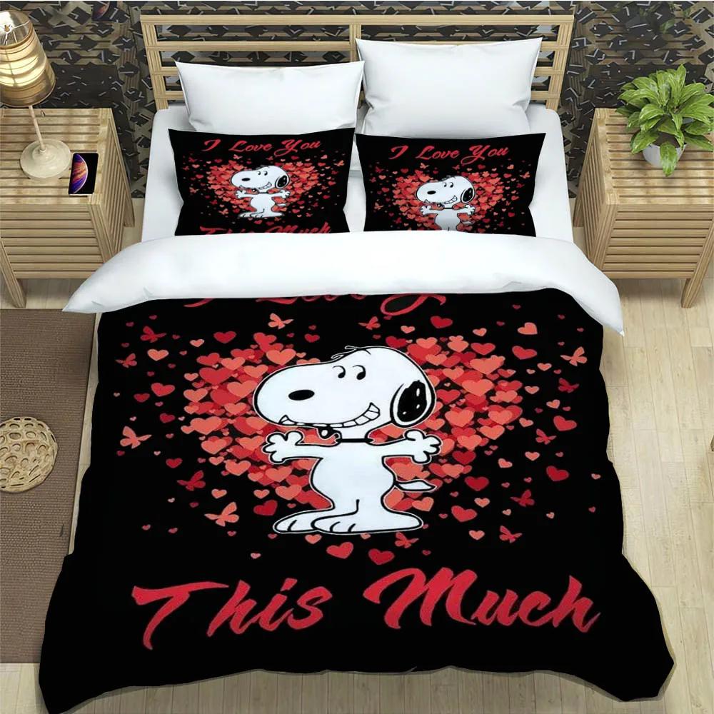 Милые мультяшные комплекты постельного белья Snoopy изысканный набор постельных принадлежностей пододеяльник набор одеяло комплект постельного белья роскошный подарок на день рождения