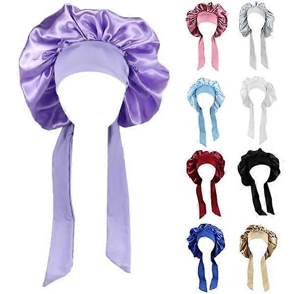 Silk Hat Natural Curly Hair Sleeping Satin Hat red