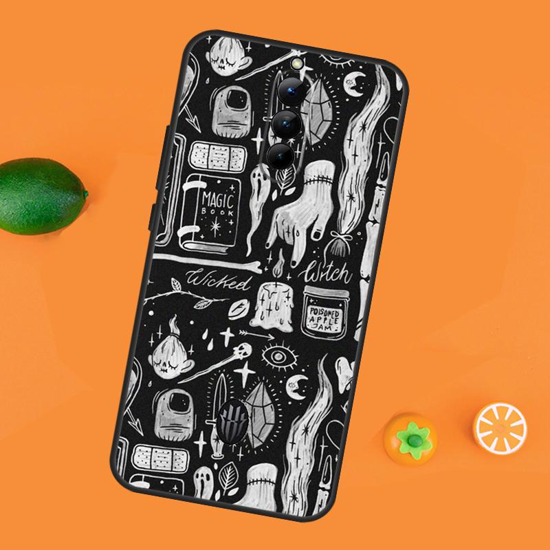 Witchcraft Halloween Cat Dark Witch Case For ZTE Nubia Red Magic 9 Pro 8 8S Pro Plus Red Magic 6 7 6S 7S Pro 5G 5S 6R Cover