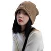 Hat with Relaxed Hat Neckline Small Face Medical Integrated Stylish Approximately 02 Hair, Women's Wig, Wig, Knit, Wig, Wig, Autumn, Winter, Natural,