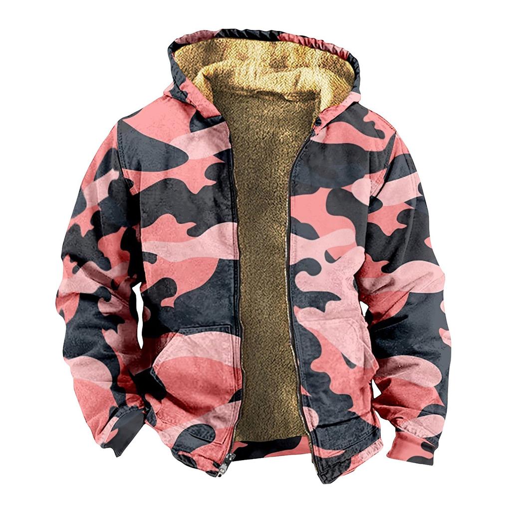Мужская куртка с камуфляжным принтом, мужская весенне-осенняя повседневная трендовая куртка на молнии с капюшоном