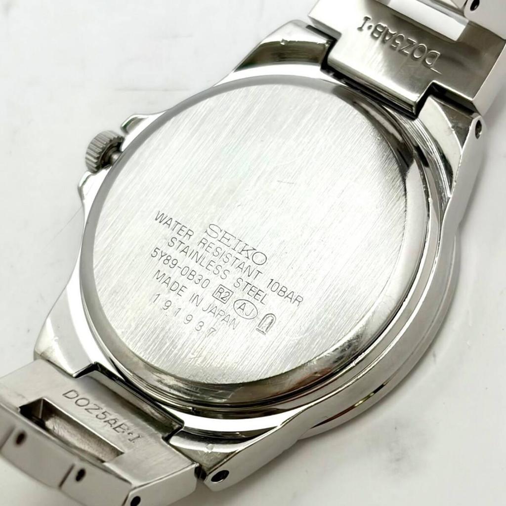 [New battery] SEIKO lk Rukia ladies watch silver purple day date 5Y89-0B30 191937