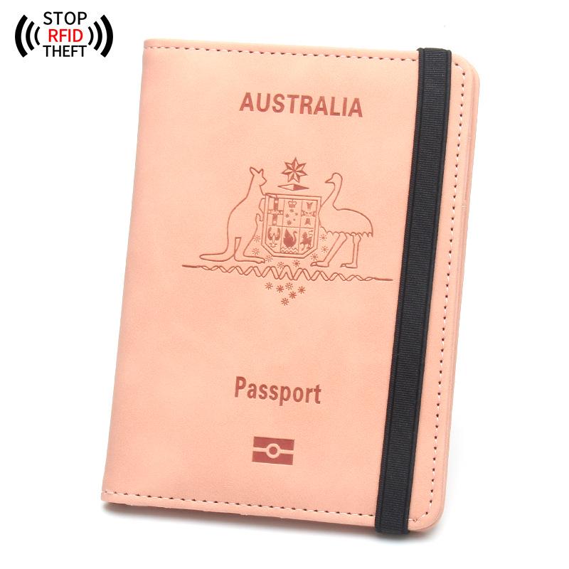 Anti-Theft Leather Passport & Card Holder with Anti-Magnetic Protection, Multiple Pockets for Bank Cards
