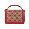 COACH handbag Hero 22 classic presbyopic heart print buckle closure, cow leather and artificial leather, hand-held crossbody shoulder bag, small size