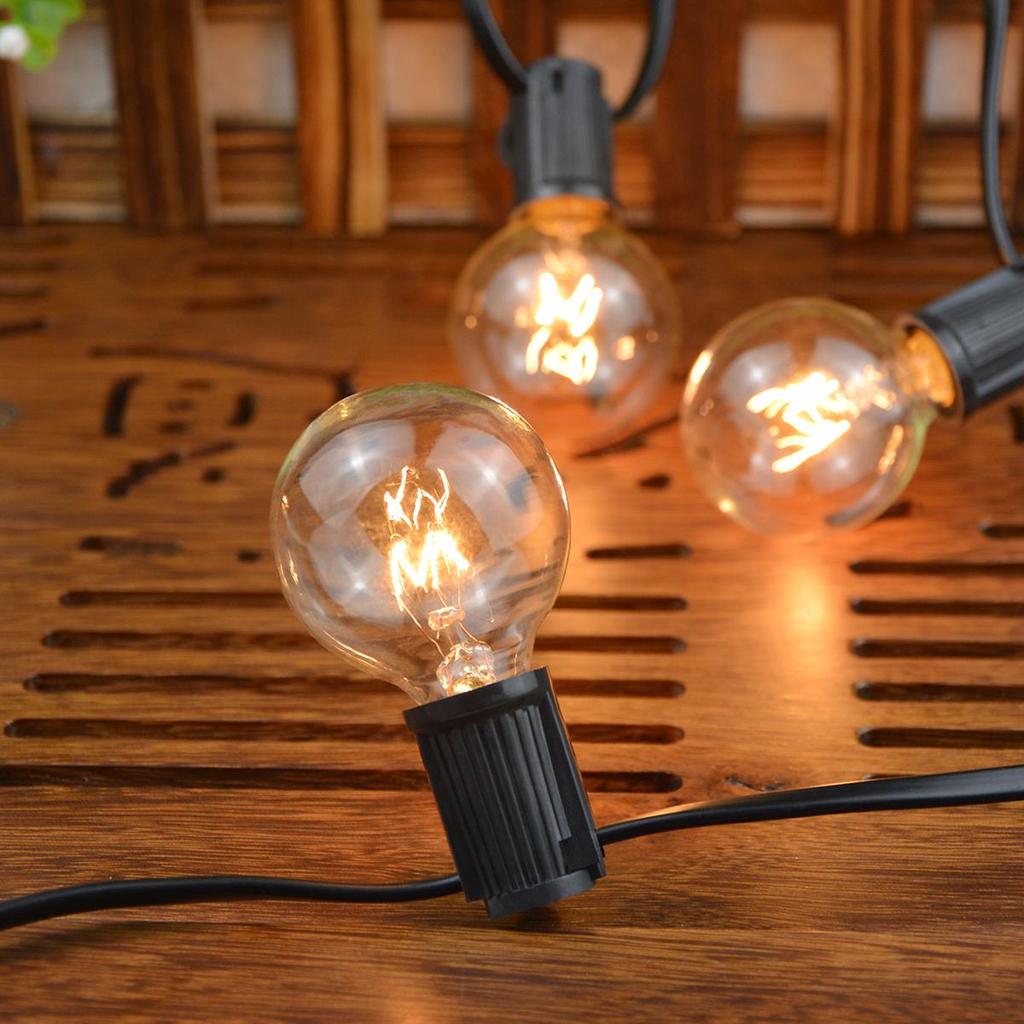 Вечеринка, Рождественская гирлянда, гирлянда, свадьба, вечеринка в саду, елка, уличные фонари для патио, фея, винтажные лампы, наружное освещение с вилкой европейского стандарта