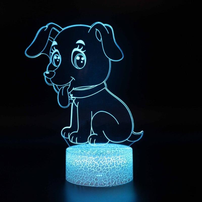 Cartoon Series 3D Night Light LED Colorful Touch Remote Control USB Creative Desk Lamp