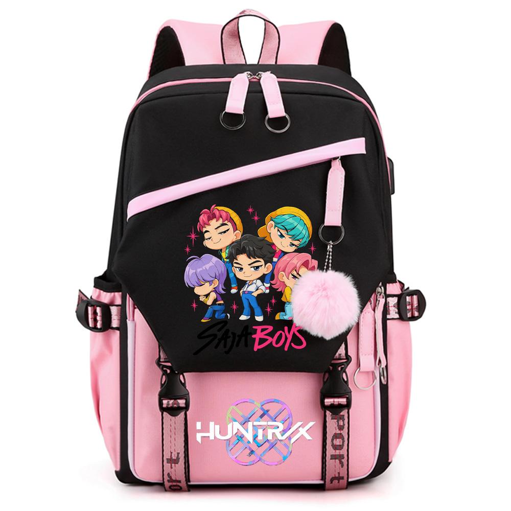 Милый Kpop Рюкзак с принтом Охотников на демонов Большой вместимости для подростка, студента, девочки, мальчика, школьный портфель, сумка для книг, детский подарок, женская водонепроницаемая дорожная сумка, Mochila