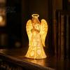 Thoughtful Present for Friends Praying Angel Night Light, Resin Decorative Figurine with Warm LED Lights Guardian Home Decor Decor, Tabletop Ornament