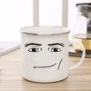 Creative Game Inspired Woman Face Mug Funny Man Enamel Mug Woman Face Coffee Mug Cute Gamer Birthday Gift Back To School Mug