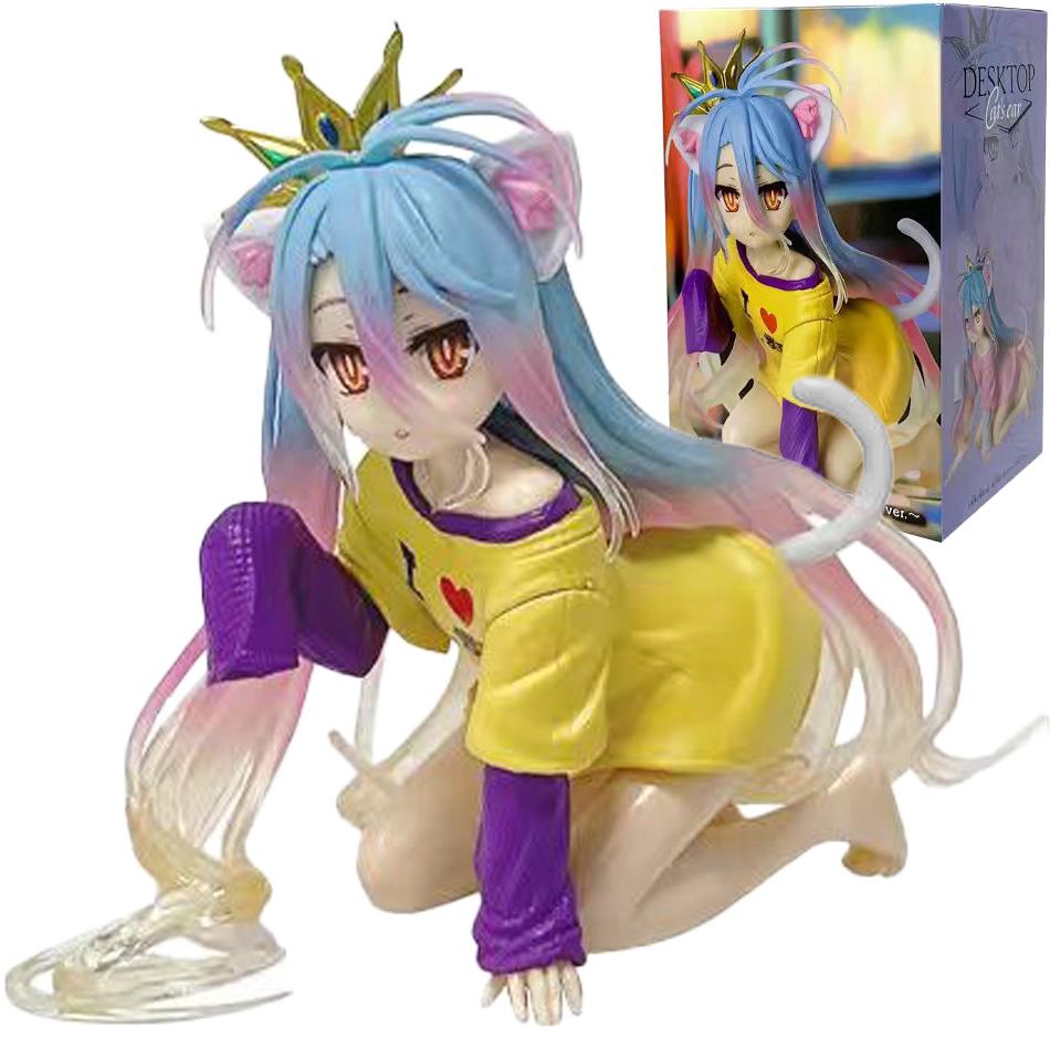 10-19 см Аниме Ngnl No Game No Life Белая "Фигурка Аниме ПВХ Фигурки Действия Аниме Коллекция Модель Украшение Модель Аниме Игрушка Подарки