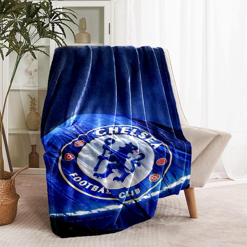 1pc Blanket - Chelsea FC logo Print Design, Lightweight Blanket for Sofa, Bed- Soft &Warm, Gift for All Seasons