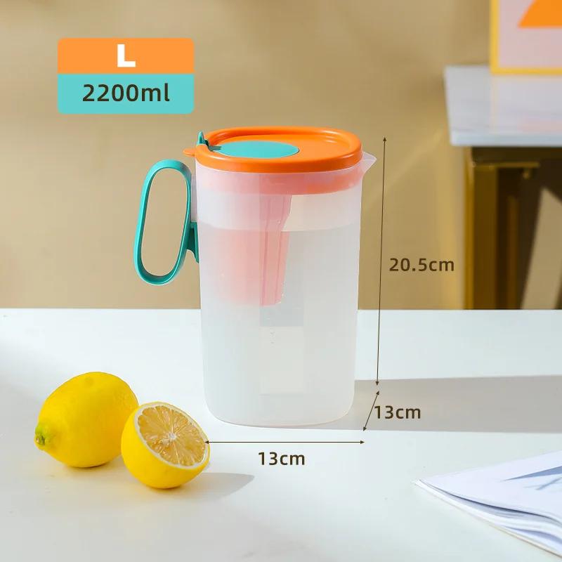 Кувшин для воды 1,5/2,2 л, контейнер для лимонада, соковыжималка, большой заварочный чайник с заварочным устройством для чая, пластиковый горшок для холодных напитков, кувшин для напитков
