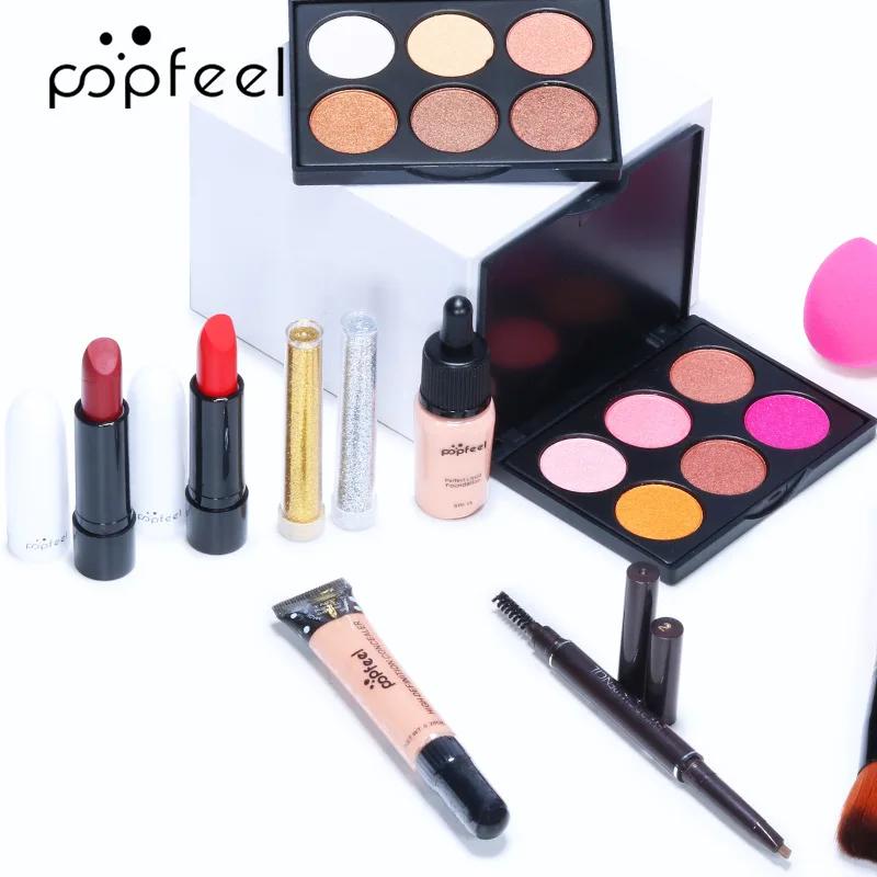 Best-Selling Popfeel Makeup Kit Full Set All in One Eye Shadow Lipstick Contour Powder Brush Luxe Sets Gifts for Women Cosmetics