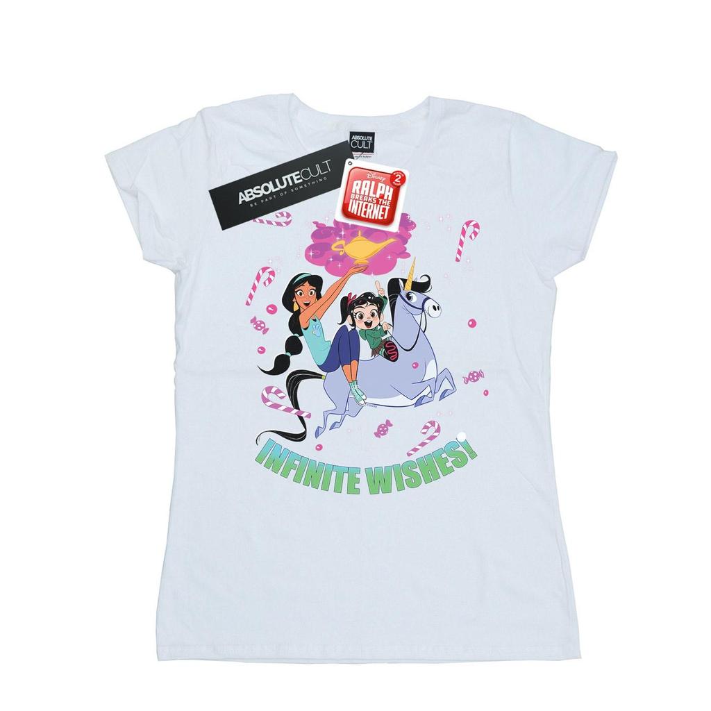 Disney Womens/Ladies Wreck It Ralph Jasmine And Vanellope Cotton T-Shirt