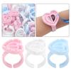 100 шт., клей для наращивания ресниц в виде сердца, держатель для прививки ресниц, вееры для цветения, контейнер для пигмента, инструменты для макияжа и красоты