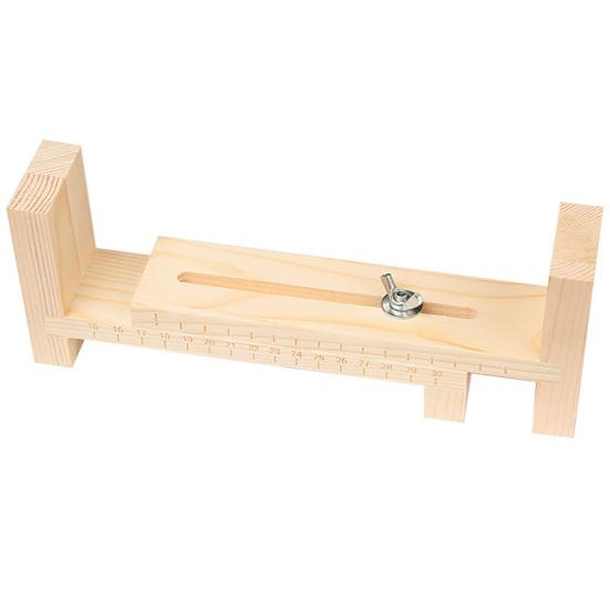 Деревянный браслет-приспособление со шкалой, регулируемая длина, набор для изготовления браслетов своими руками, инструмент для ручного вязания, приспособление для плетения браслетов с 2 зажимами для ремней и шнурков