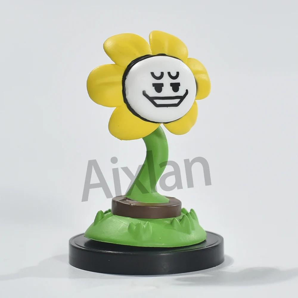 Aixlan UNDERTALE Figure Flowey Sans Q Version PVC Action Figure Amine Birthday Gift Collectible Figurine