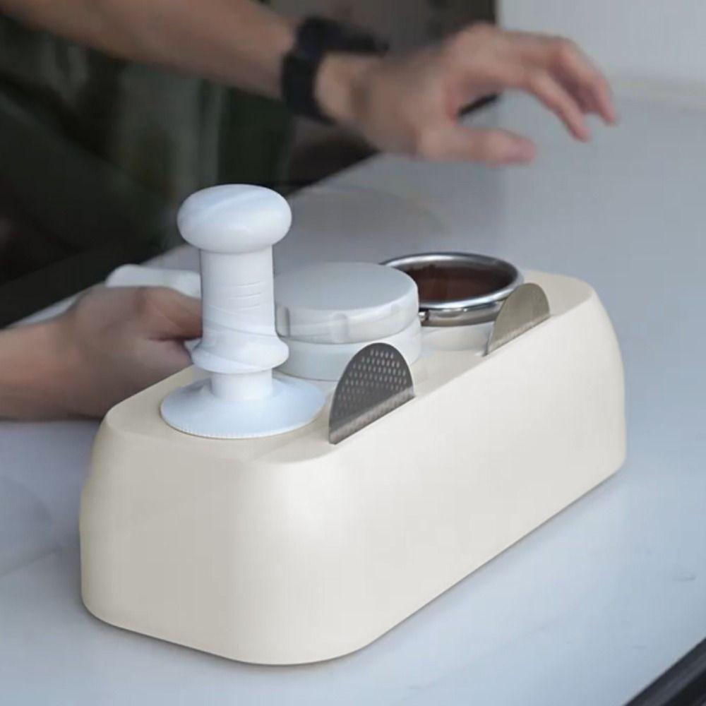 Household Universal Coffee Tamper Station Non Slip Base 51-58mm Espresso Tamper Holder ABS Coffee Portafilter Storage Rack Cafe