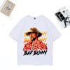 Hot Sale Bad Bunny Graphics T Shirt Men Women Summer Vintage High Quality T-shirt Cotton Unisex Short Sleeve Hip Hop T-shirts