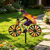 Yard Art for Garden Halloween Wizard/Ghost/Black Cat/Skeleton Bicycle Ground Stake Ornament, Metal Stakes, Patio And Balcony Ornaments Decorative