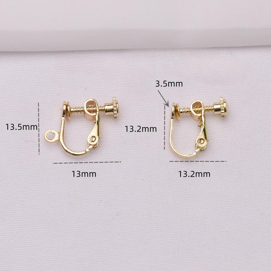 10pcs DIY Ear Clips Converter Spiral Ear Clips Earrings Accessories No Pierced Ear Clips Converter Painless Invisible Ear Clips