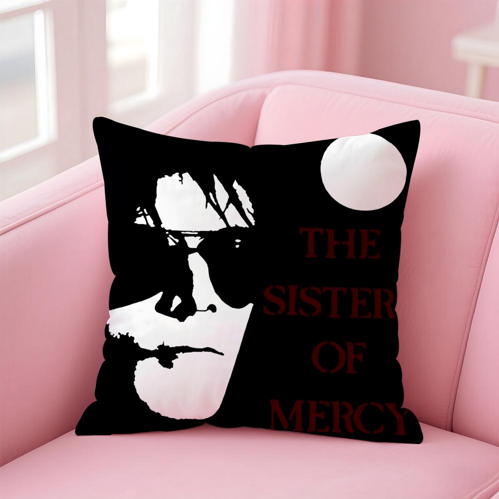 Бренд Готический The S-Sisters Of M-Mercy Наволочка Чехол для Подушки Мягкая Кожевенная Ткань Комфорт и Скрытая Молния