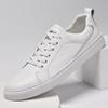 Men Shoes Brand Genuine Leather Luxury White Sneakers Breathable Autumn Comfortable Casual Loafers Shoes Men Upscale Cow Leather